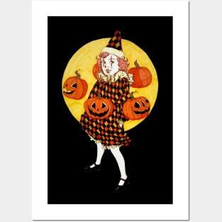 Vintage Halloween Clown Posters and Art